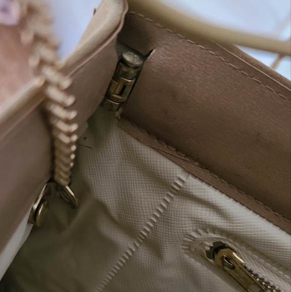 Vintage Suede Clutch With Rose Gold Chain - Picture 5 of 6